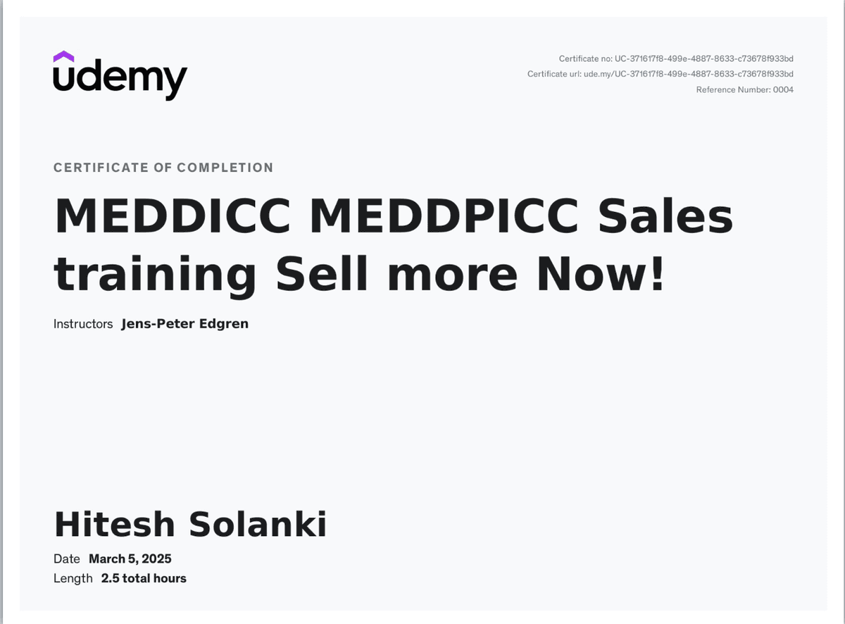 MEDDICC MEDDPICC Sales training