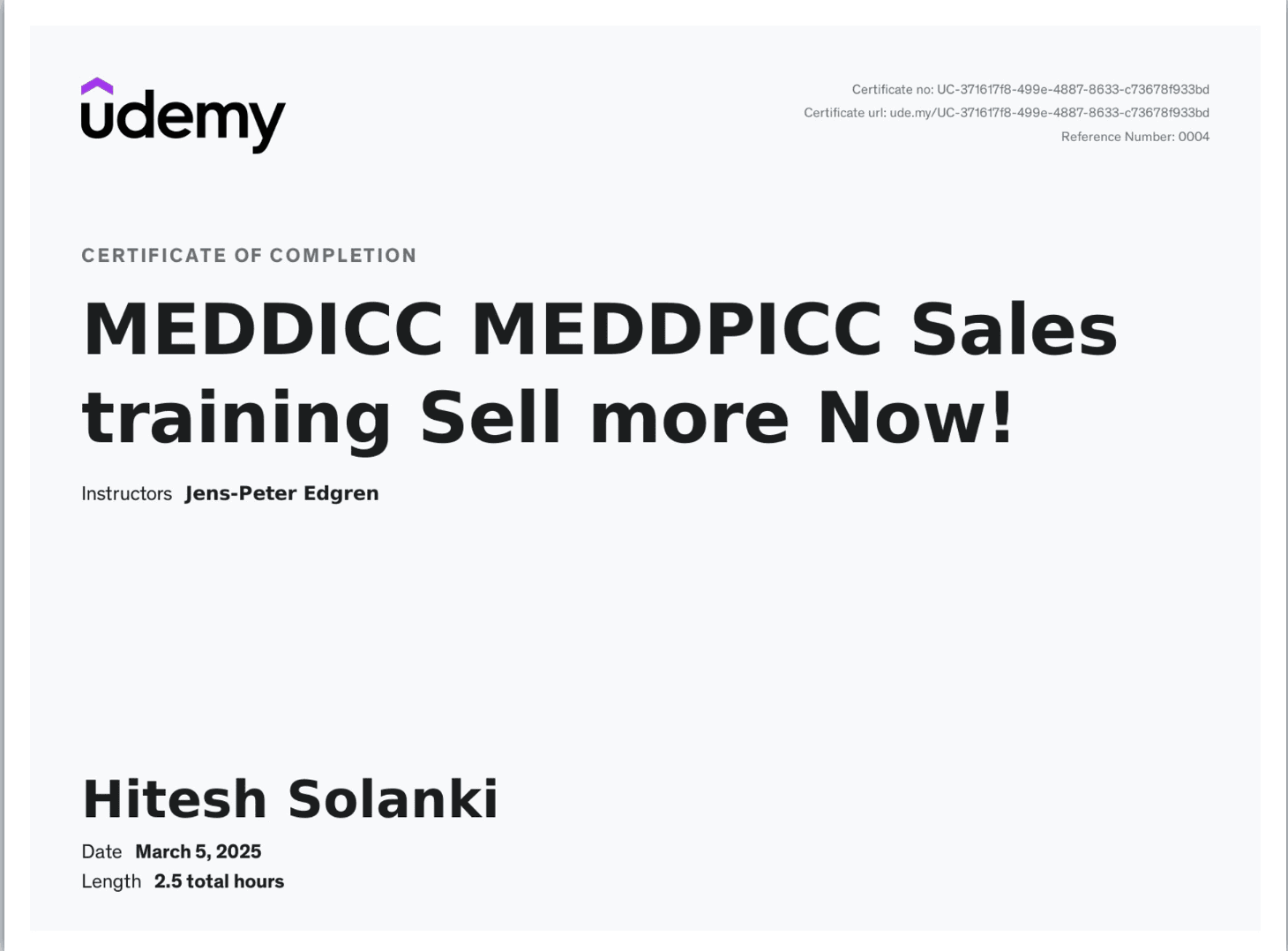 MEDDICC MEDDPICC Sales training