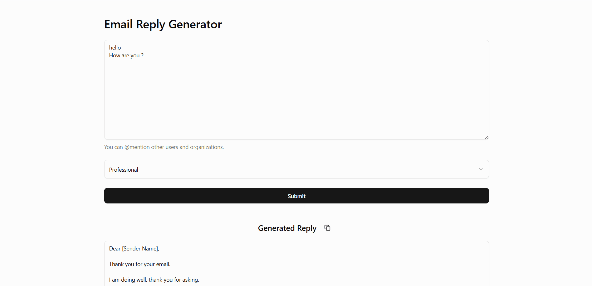 Email Reply Generator