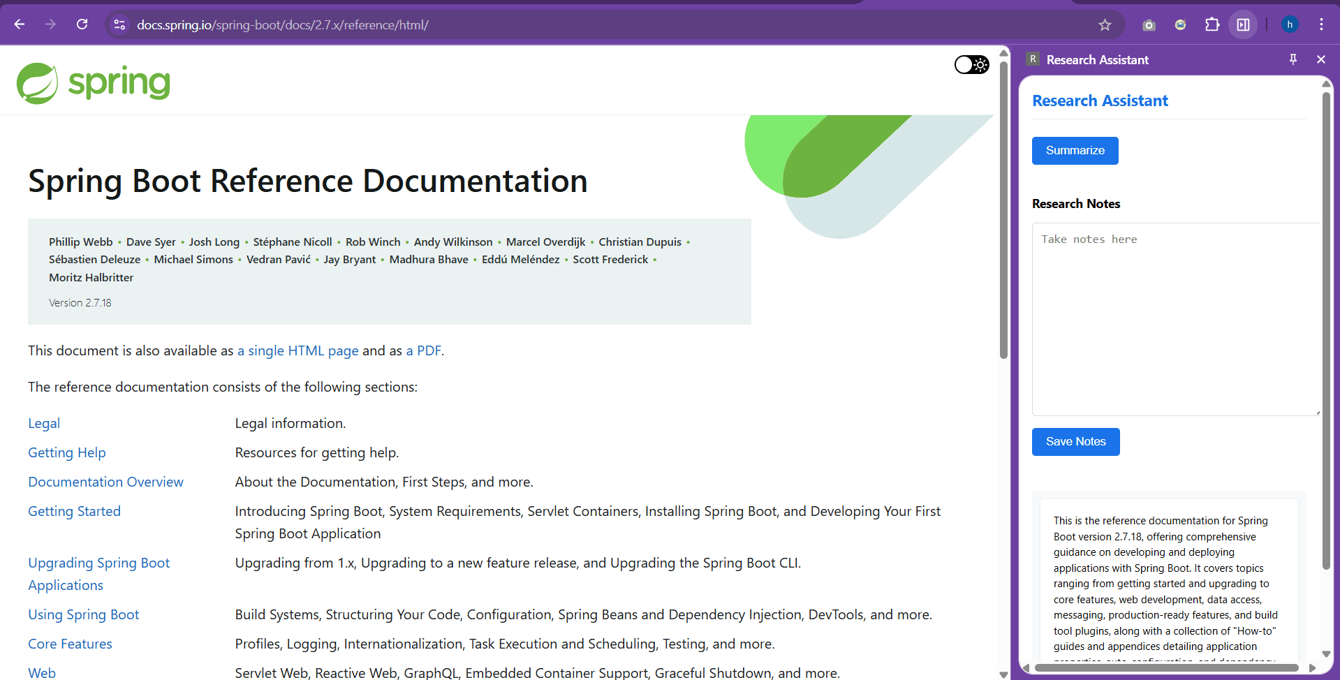 Research Assistant - Chrome Extension